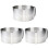 3Pcs Silver Stainless Steel Mousse Ring Mold for Cake Baking 2
