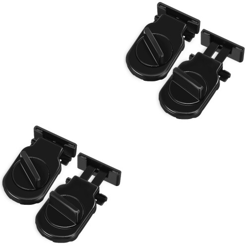 4Pcs Durable Black Aluminum Sliding Window Safety Locks 2
