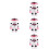 4Pcs Red Manual Pencil Sharpener Compact Handheld for Kids Students 8