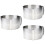 3Pcs Silver Stainless Steel Mousse Ring Mold for Cake Baking 6