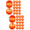 50Pcs Smooth Surface Orange Plastic Balls for Event Game Props 6
