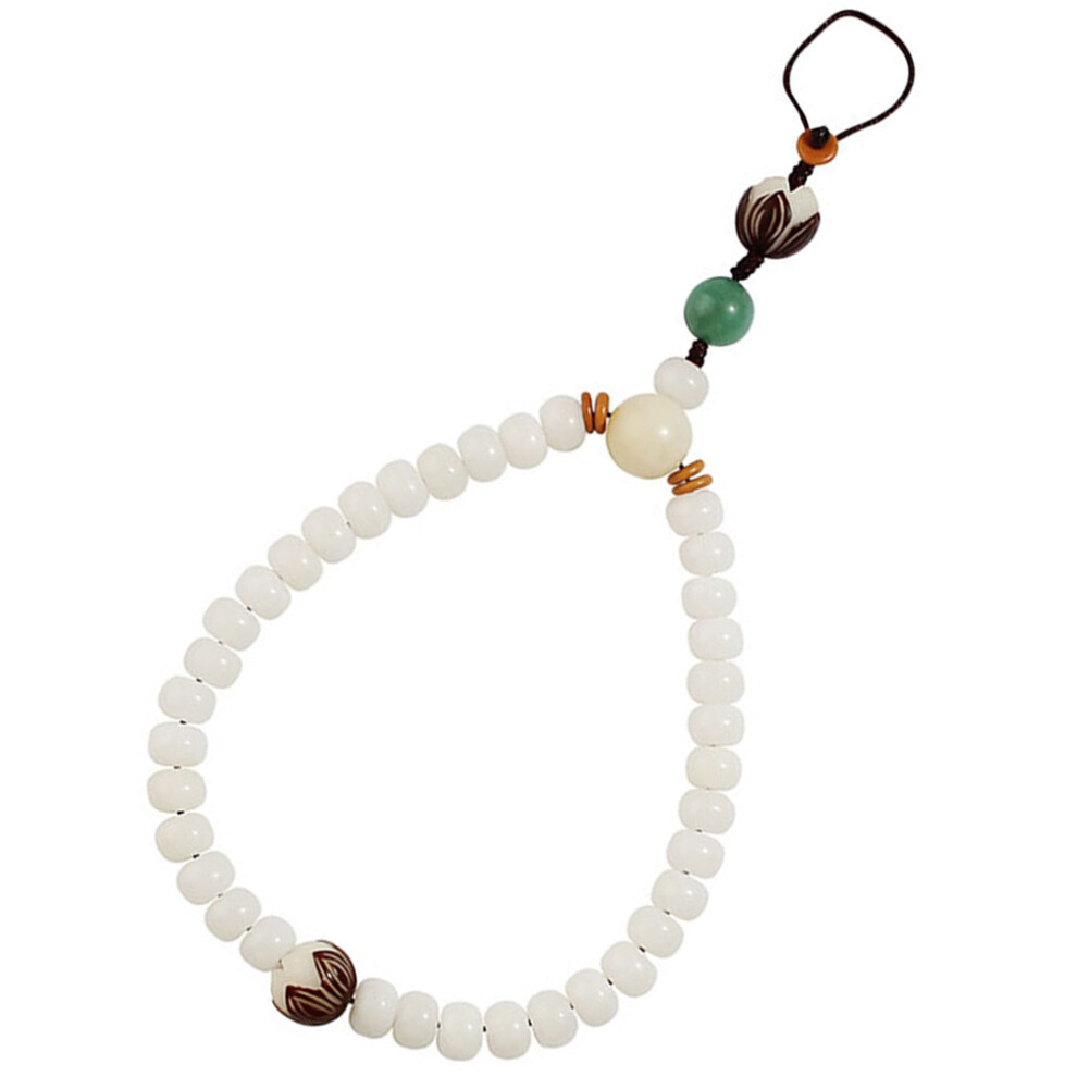 3Pcs Phone Lanyard Wrist Strap Beaded Chain Lanyard For Cellphone Classic Chinese Style Bodhi Jade 3631237089659