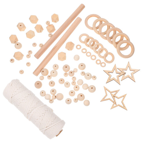 1 set macramé diy wandhangdecor met stokjes en