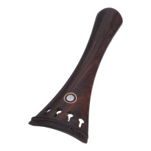 2Pcs Coffee Wood Violin Tailpiece Replacement Parts with Tuning Tool