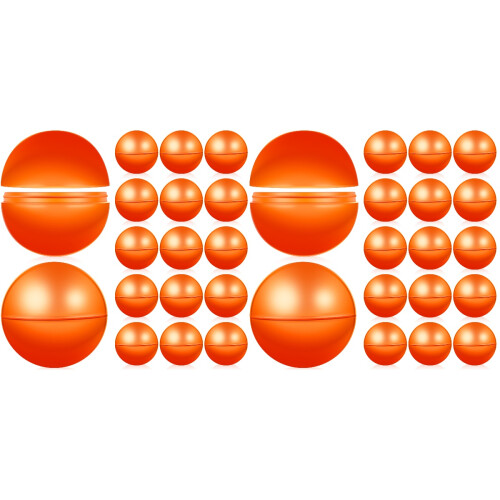50Pcs Smooth Surface Orange Plastic Balls for Event Game Props 1