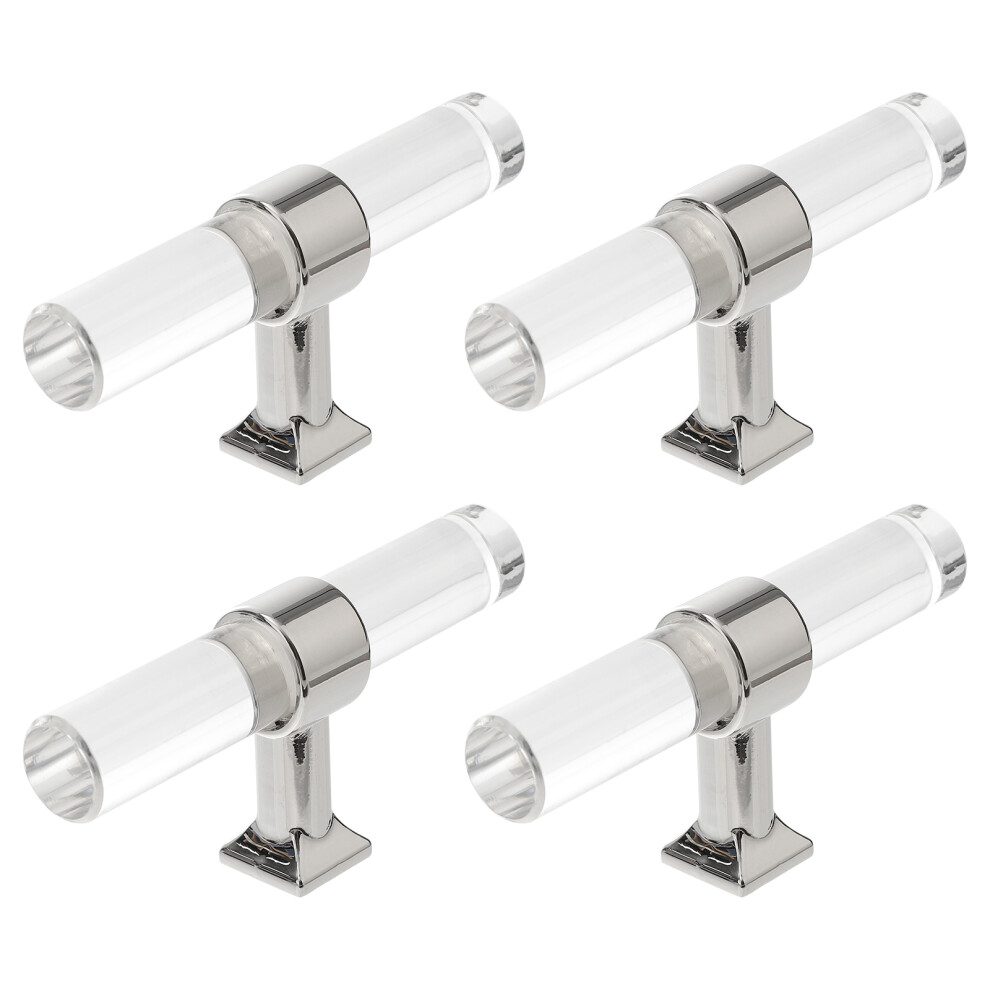 8Pcs Clear Acrylic Door Knobs Durable Zinc Alloy Bathroom Handles 3631019821576