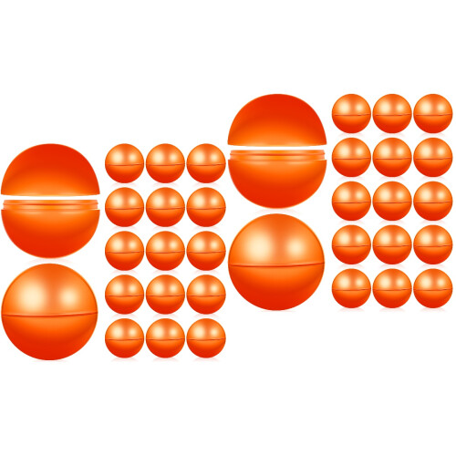 50Pcs Smooth Surface Orange Plastic Balls for Event Game Props 2