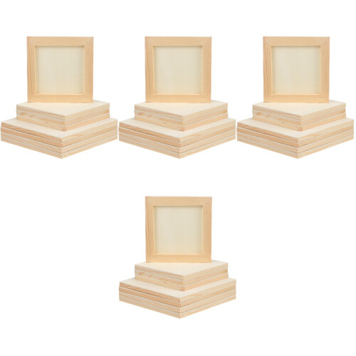 32 Pcs Wooden Square Picture Frames For Diy Photo Projects 2