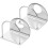 4Pcs Adhesive Stainless Steel Toothpaste Holders Wall Rack Silver 1