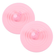 6 Pcs Silicone Cup Lid Cartoon Spoon Rest Pink