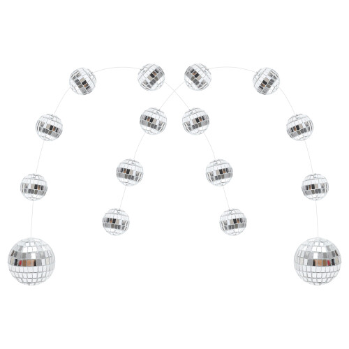 4 Pack Hanging Silver Glass Disco Balls Party Mirror Decorations 2