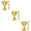 12 Pcs Mini Plastic Award Trophy Small Decor 10