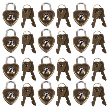 36Pièces Cadenas Mini Cœur Acier Verrou Café Pour