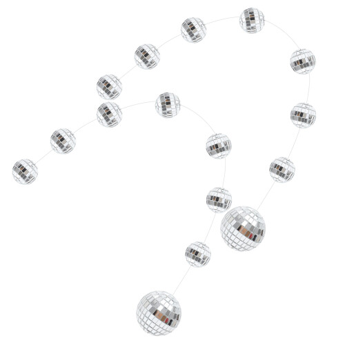 4 Pack Hanging Silver Glass Disco Balls Party Mirror Decorations