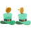 2Pairs Patrick Womens Drop Earrings Creative Ear Jewels 2