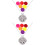 2Sets Stylish Silver Aromatherapy Diffuser Necklace with Felt Cushion 5