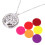 2Sets Stylish Silver Aromatherapy Diffuser Necklace with Felt Cushion 9