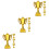 12 Pcs Mini Plastic Award Trophy Small Decor 6