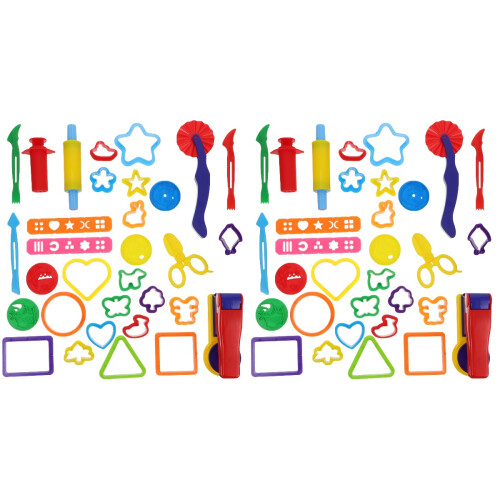 64 Pcs Colored Clay Tools Child Manual Plastic 1