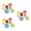 21Pc Faux Doughnut Display Props PU Material Assorted Color Realistic 3