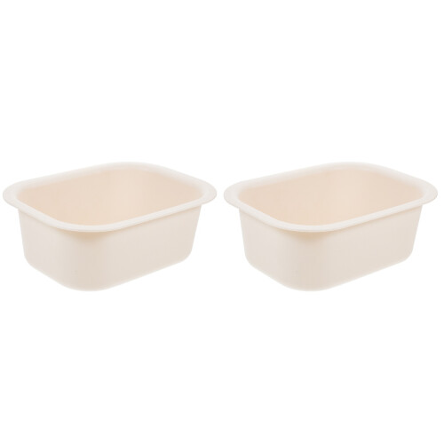2Pcs Durable Beige PP Plastic Baby Changing Table Tub for Home Use 2