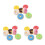 21Pc Faux Doughnut Display Props PU Material Assorted Color Realistic 8