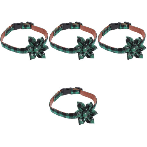 4Pcs Adjustable Christmas Cat Collar For Small Pets 2