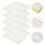 40Pcs Lightweight White Plastic Plates Stackable for Party Food 9