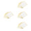 40Pcs Lightweight White Plastic Plates Stackable for Party Food 6