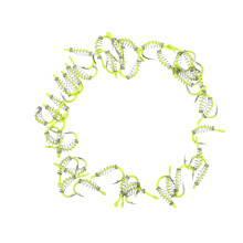 40Pcs Glow in Dark Barbed Fishing Hooks Multi Carbon Steel Night Use