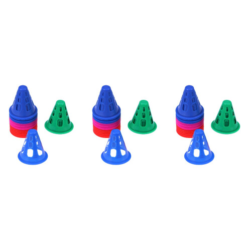 75Pcs Assorted Plastic Block Cones for Soccer and Roller Skating 2