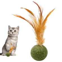 Catnip Balls for Cats - Edible Catnip Grass Chew Toys for Teeth Cleaning, Safe Healthy Kitten Licking Play Balls