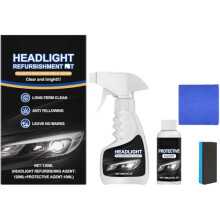 Headlight Restoration Kit with Hydrophobic Coating for Cars, Trucks and Motorcycles, 1pcs