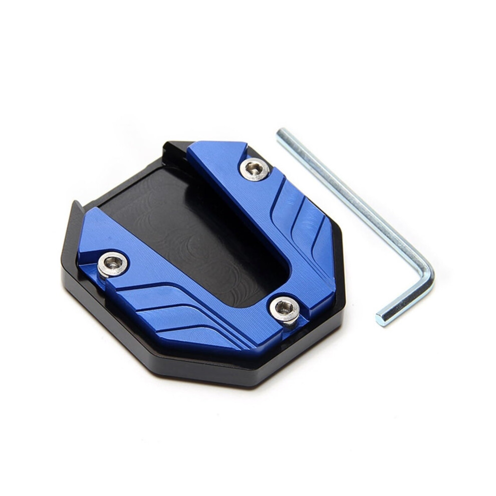 Motorcycle Kickstand Pad With Antiskid Enlarged Base, Side Stand Extension For Stable Support Blue 9070919788468