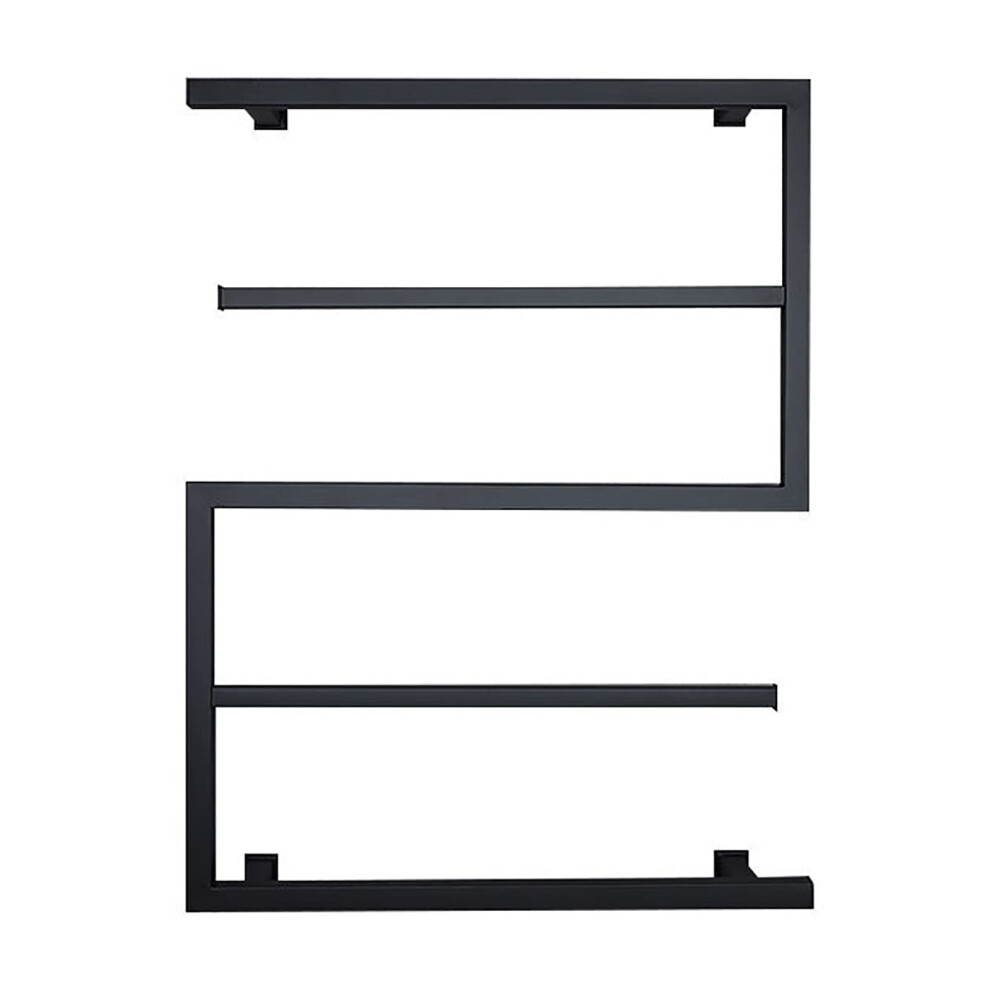 Wall Mounted Electric Towel Warmer 5 Bars Black, Fast Heat Drying Bathroom Heated Towel Rail 9099447348104