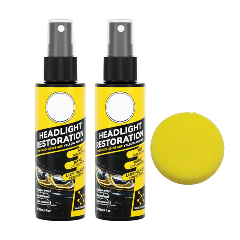 Headlight Restoration Kit 2Pcs Â Car Headlight Cleaner Spray Removes Scratches And Yellowing 9113335598966