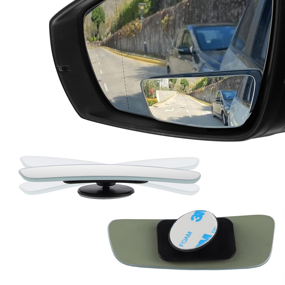 Blind Spot Mirror Pack Of 2, 360 Adjustable Frameless Hd Glass With Wide Angle View For Cars Suv Trucks 9113335599024