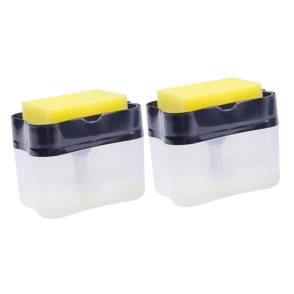 Automatic Soap Dispenser With Sponge Holder, OneâTouch Pump For Kitchen Sink Dishwashing, 2 Sets 9099447348487