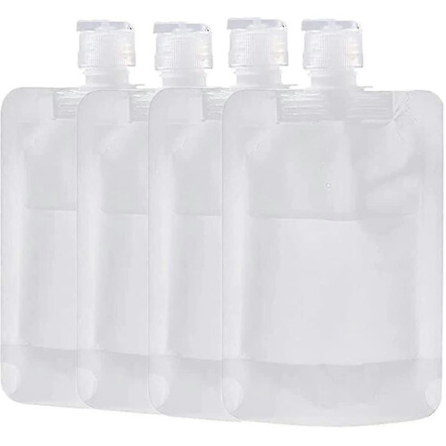 Travel Clamshell Refillable Empty Squeeze Pouches,4 Pack