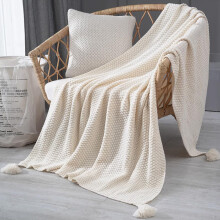 Knitted Throw Blanket 130x170cm – Ultra Soft Honeycomb Knit Decorative Sofa and Bed Blanket