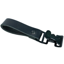 Leather Glove Holder with HeavyDuty Alligator Clip for Work Belt, Black Reinforced Leather