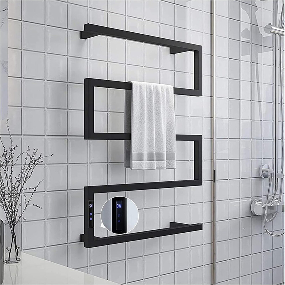 Electric Towel Warmer Wall Mounted Stainless Steel Heated Towel Rack With Timer And Fast Heating 9044945220292