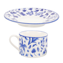 1Set Keramische Melkmok Met Schotel Vintage Stijl Koffie Kop En Bord
