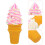 2Stk Dekoratives Fake Eiscreme Modell Aus PVC Show-Objekt 11