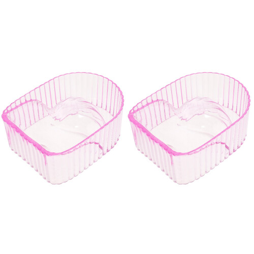 2Pièces Bols Rose En Sécurisés Pour Ongles 2