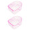 2Pièces Bols Rose En Sécurisés Pour Ongles 6