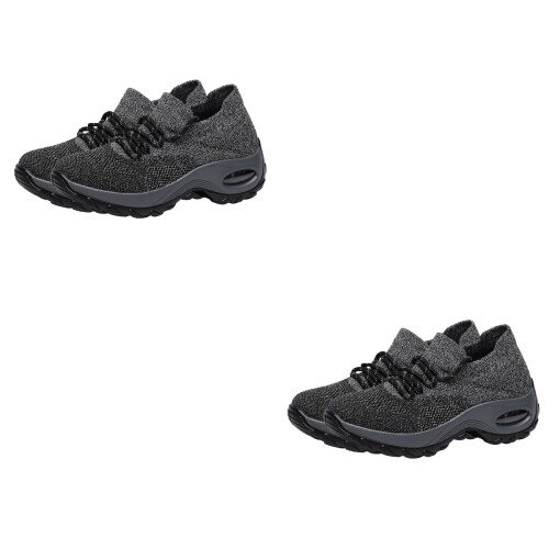2Paires Chaussures Sport Mesh Sneaker Durable 2