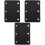 3Pièces Couvre Sac À Main Noir En PU Résistant Pour DIY 4