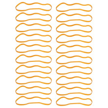 140Pièces Élastiques Multi-Usages En Caoutchouc Orange Pour Fixation