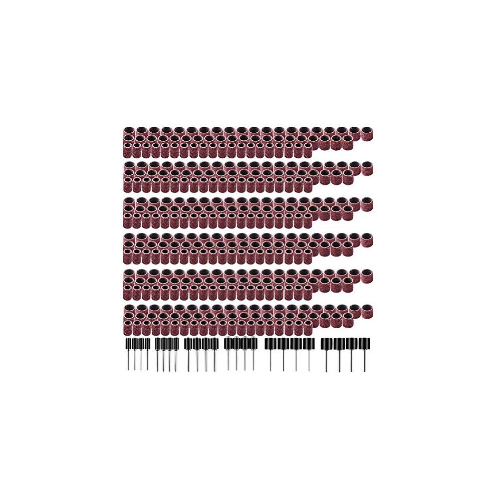 384Pcs Drum Sander Set With Nail Sanding Bands And Mandrels For Rotary Tool Finishing 9070919789311